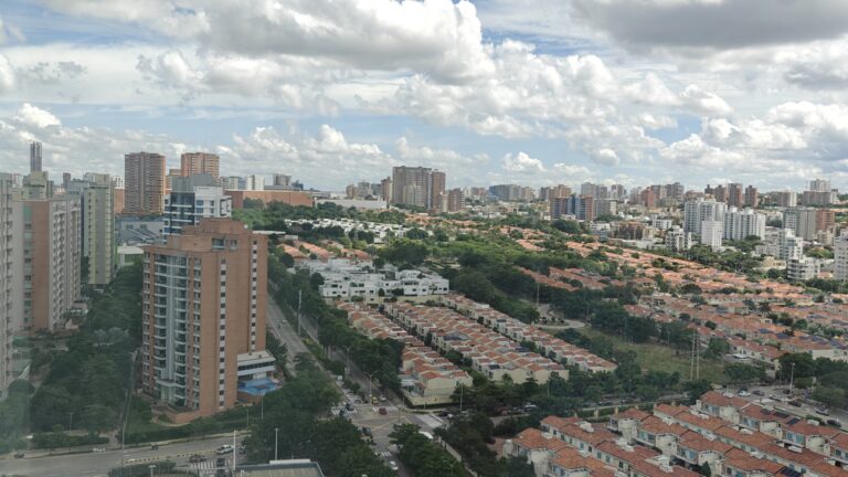 Barranquilla city view from a 20th-floor apartment along the Riomar and Buenavista corridor