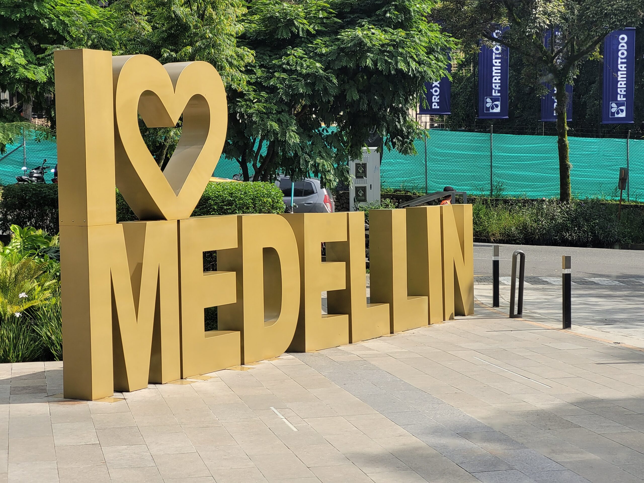 I Love Medellín gold sign Colombia 2026 El Poblado expat cost of living