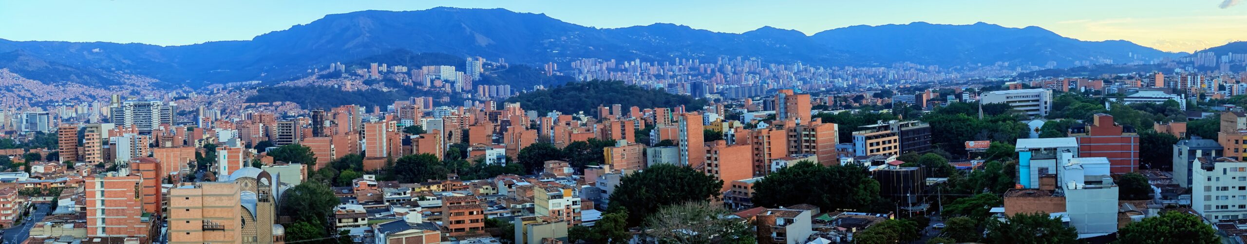 Panoramic view of the Medellín skyline in Colombia, one of the main cities Americans invest in