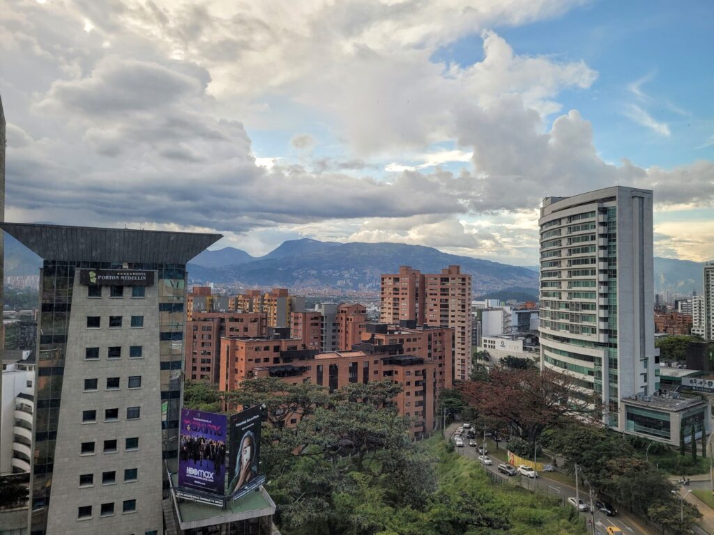 View over the high-rises of El Poblado, Medellín, Colombia