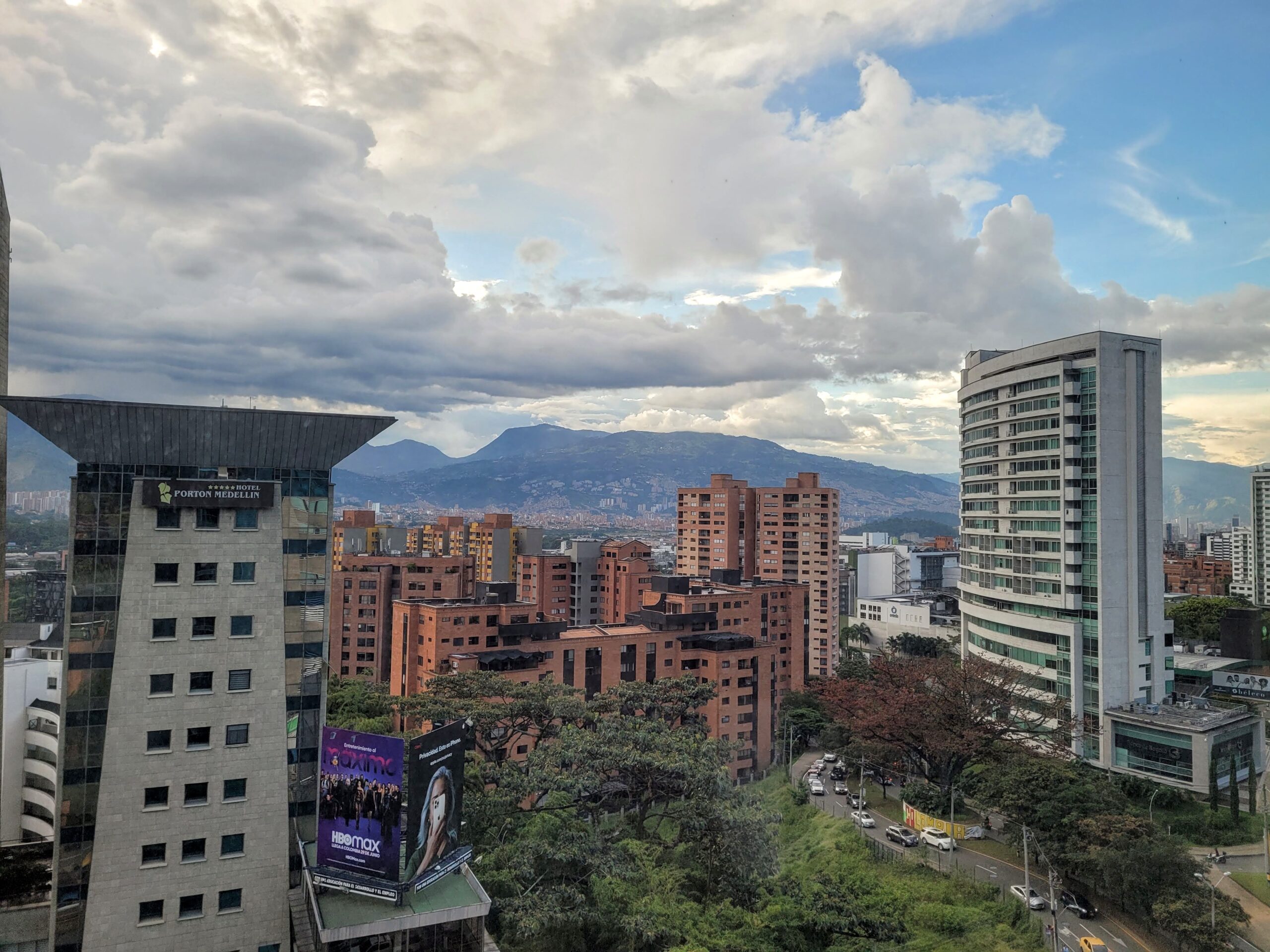 View over the El Poblado district of Medellín, Colombia — a neighborhood many Americans moving to Colombia choose